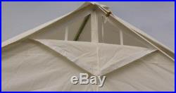 New 13 x 16 Canvas Wall Tent with Awning & Angle Kit by Elk Mountain Tents