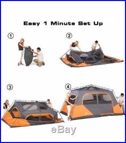 New 8 Person Instant Cabin Tent Family Camping Waterproof Outdoor Easy Set up