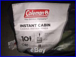 New Coleman 10 Person Tent Instant Cabin Camping 14' x 10' 4 Queen Bed