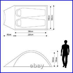 New Eurohike Tamar Spacious Dome Design 2 Man Tent