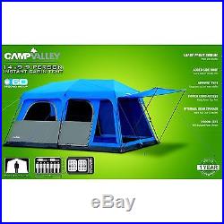 New Large 9 Person 2 Room Waterproof Family Camping Instant Cabin Tent 14' x 9