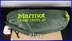 New Marmot Crane Creek Tent 3-Person 3 Season Tent Small Tear In Storage Bag