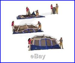 New Ozark Trail 10 Person Instant Cabin Tent 4 Bonus Folding Chairs Camping
