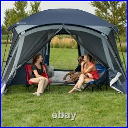 New Ozark Trail 12-Person Cabin Tent, with Screen Porch and 2 Entrances W883
