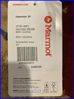 New With Tags Marmot Hammer Tent Color SolarSteel 2 Person 4 Season Tent Free Ship