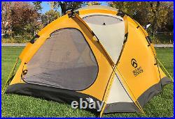 North Face Bastion 4 Tent Rare Color White + Yellow! Near Mint