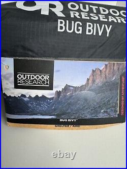 OUTDOOR RESEARCH Bug Bivy Backpacking Sleeping Bag Minimalist Shelter Tent BLACK