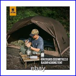 OneTigris COSMITTO 2.0 Version 2 Person Backpacking Tent Free Standing Ligh