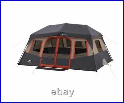 Orange Instant Cabin Tent 10 Person 2 Rooms Outdoor Shelter Camping 14x10