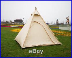 Oudoor Canvas Camping Pyramid Adult Indian Teepee Tent for 23 Person