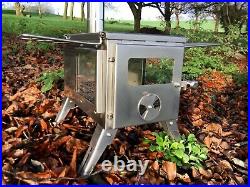 Outbacker Firebox'Flame' Stainless Clear View Portable Wood Burning Stove