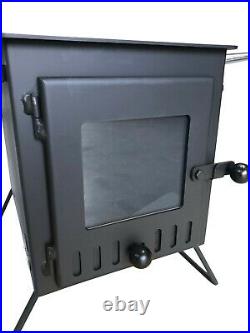 Outbacker Firebox Vista- Large Window Portable Wood Burning Stove Free Bag