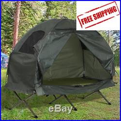 Outdoor 1-person Folding Tent Elevated Camping Cot