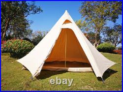 Outdoor Camping Pyramid Tipi Tent Adult TeepeeTent for 2 Person with Sun Shelter