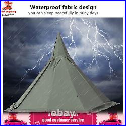 Outdoor Camping Tent Teepee Tent 4 Season 2 Doors Hike Waterproof Tent Reathable