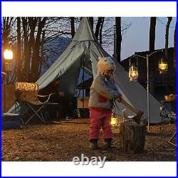 Outdoor Camping Tent Teepee Tent 4 Season 2 Doors Hike Waterproof Tent Reathable