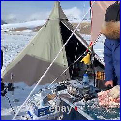 Outdoor Camping Tent Teepee Tent 4 Season 2 Doors Hike Waterproof Tent Reathable
