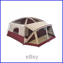 Outdoor Canopy Tent Screen House 12 Person Cabin Porch Sleeper Camping Bed Red