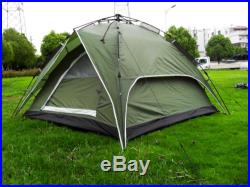Outdoor Double layer Waterproof 4-Person Family Camping Instant Tent Green US