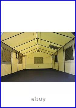 Outdoor Wall Tent Stove Jack 20' x 10' Sleeping Camping Large 10 Person Capacity