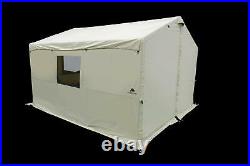 Outdoor Wall Tent With Stove Jack 12' x 10' Includes Removable PVC Floor Beige