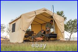 Outdoor Wall Tent with Stove Jack, Sleeps 6, Camping, Tan, Camping 12' X 10' NEW