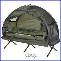 Outsunny 1 Person Foldable Camping Cot with Tent, Bedspread, NEW