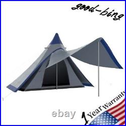 Outsunny 2-3 Person Outdoor Backpacking Teepee Tent, Waterproof Camping Tent