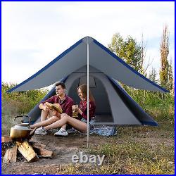 Outsunny 2-3 Person Outdoor Backpacking Teepee Tent, Waterproof Camping Tent