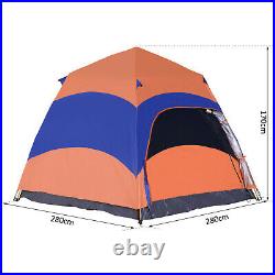 Outsunny 6 Person Pop Up Tent Camping Festival Hiking Shelter Family Portable