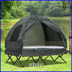 Outsunny Compact Folding Outdoor Travel Camping Cot Bed Tent for Adults