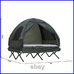 Outsunny Compact Folding Outdoor Travel Camping Cot Bed Tent for Adults