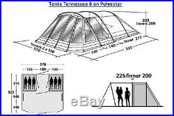 Outwell Tennessee 6 Family Tent + carpet