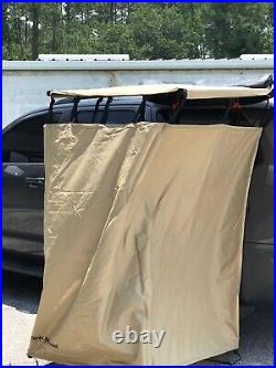 Overland shower tent TAN With Roof & LED Lights