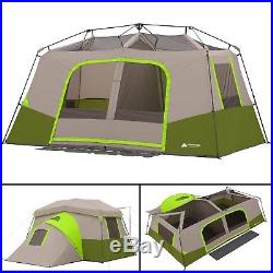 Ozark Trail 10 Person 2 Room Instant Cabin Family Camping Tent with Private Room