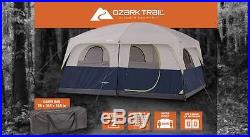 Ozark Trail 10 Person 2 Room Instant Cabin Large Tent Outdoor Camping Family NEW