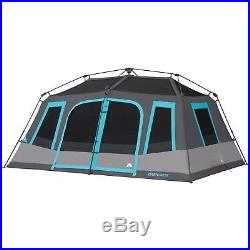 Ozark Trail 10-Person Dark Rest Instant Cabin Tent Electrical cord Access New