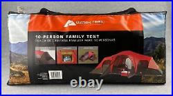 Ozark Trail 10-Person Family Camping Tent 3 Divided Rooms 21' x 15' Interior