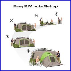 Ozark Trail 11 Person Tent 3 Room Instant Cabin Private Room Outdoor Camping