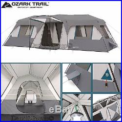 Ozark Trail 15 Person 3 Room Tent Instant Large 25'x10' Cabin Camping Split Plan