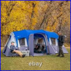 Ozark Trail 16-Person 3-Room Family Cabin Tent, with 3 Entrances