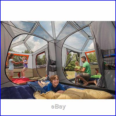 Ozark Trail 16' x 16' Instant Cabin Tent, Sleeps 12, Brown