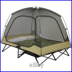 Ozark Trail 2 Person Cot Tent Hunting Padded Floor Camping Elevated Gear Storage