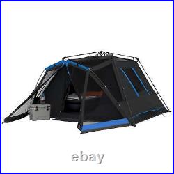 Ozark Trail 6-Person Instant Dark Rest Cabin Tent with LED Lighted Poles Setup