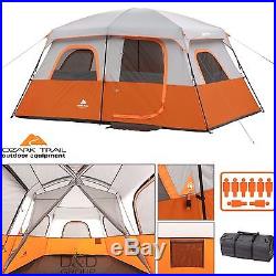 Ozark Trail 8 Person 2 Room Instant Cabin Tent Large Camping Hiking Outdoor NEW