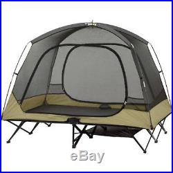 Ozark Trail Two-Person Padded Cot Tent Sleeping Outdoor Camping Gear Loft Hiking