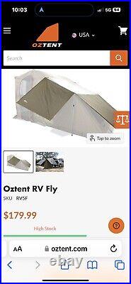 Oztent RV 5 6 Person 30 Second Tent with rain fly, and caravan connector