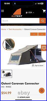 Oztent RV 5 6 Person 30 Second Tent with rain fly, and caravan connector