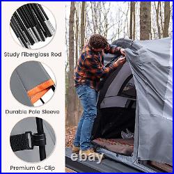Pickup Truck Tent Waterproof 5.5Ft-6.6Ft Truck Bed Tent Double Layer 2 Person Tr