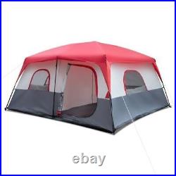 Polyester Cloth Fiberglass Poles Can Accommodate 14 People Camping Tent Red And